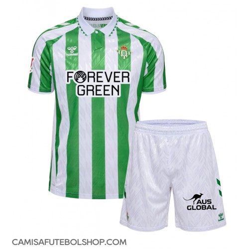 Camisa de time de futebol Real Betis Replicas 1º Equipamento Infantil 2024-25 Manga Curta (+ Calças curtas)